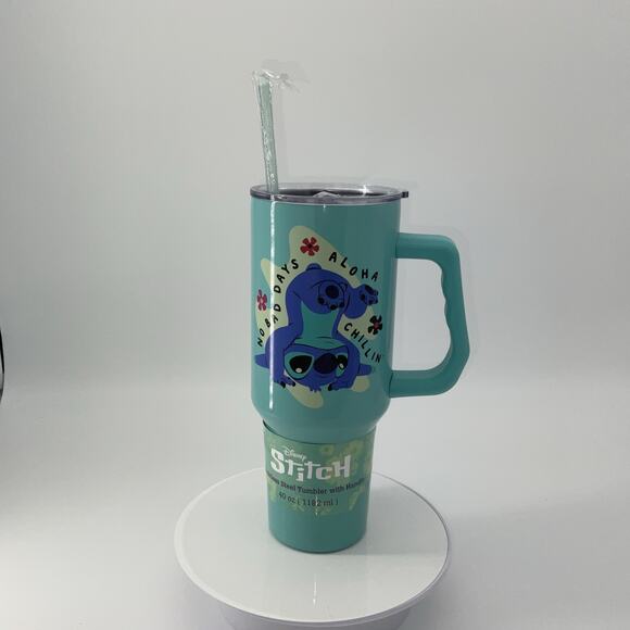 Silver Buffalo Disney Lilo and Stitch Aloha No Bad Days Chillin’ Stainless - Picture 1 of 8